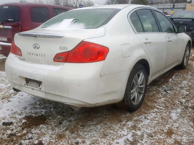 JN1CV6AR5DM756505 - 2013 INFINITI G37 WHITE photo 4