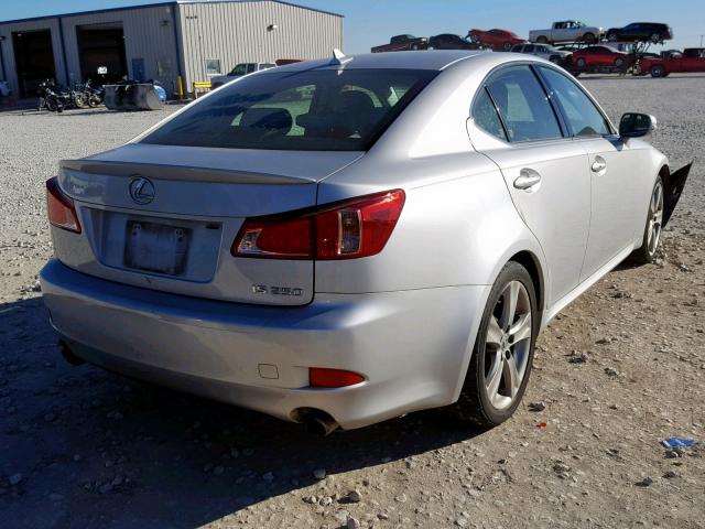 JTHBF5C21C5177602 - 2012 LEXUS IS 250 SILVER photo 4