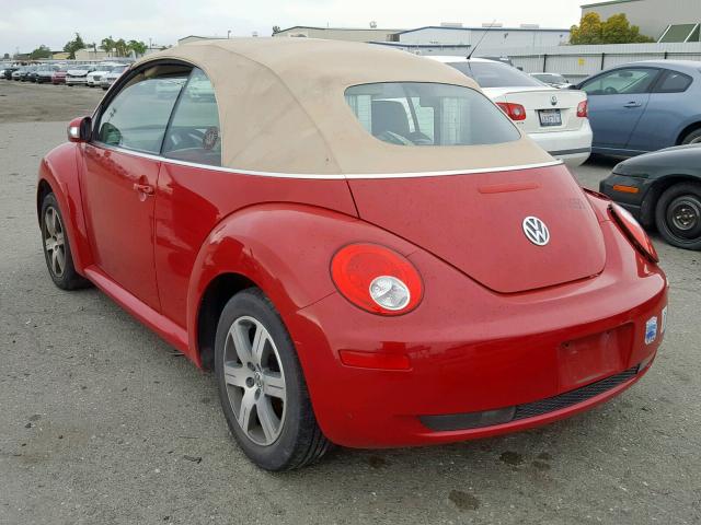 3VWPF31Y76M313391 - 2006 VOLKSWAGEN NEW BEETLE Rot Foto 3