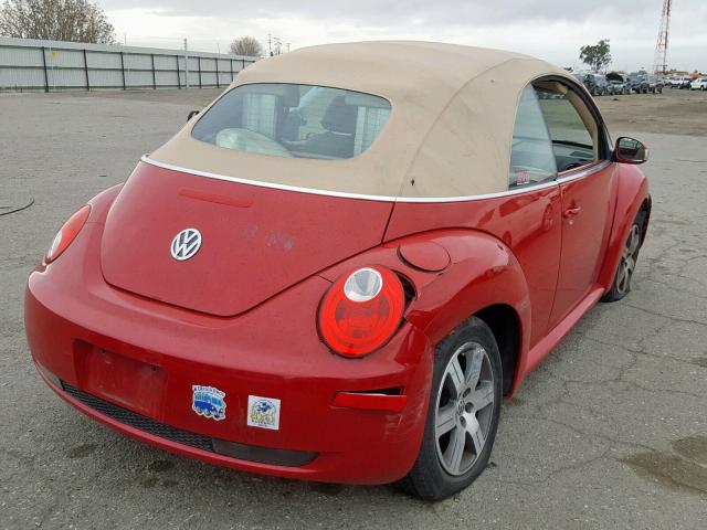 3VWPF31Y76M313391 - 2006 VOLKSWAGEN NEW BEETLE Rot Foto 4