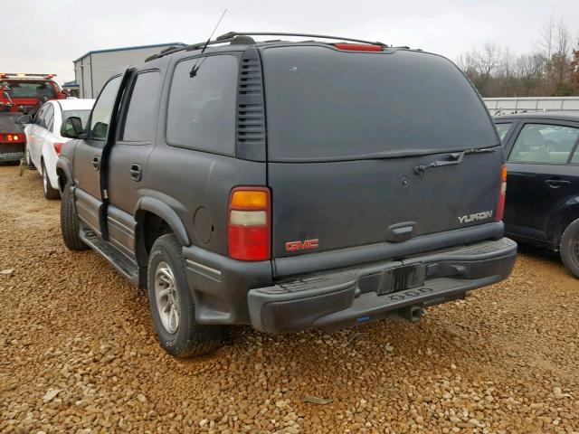 1GKEC13T81J182314 - 2001 GMC YUKON BLACK photo 3