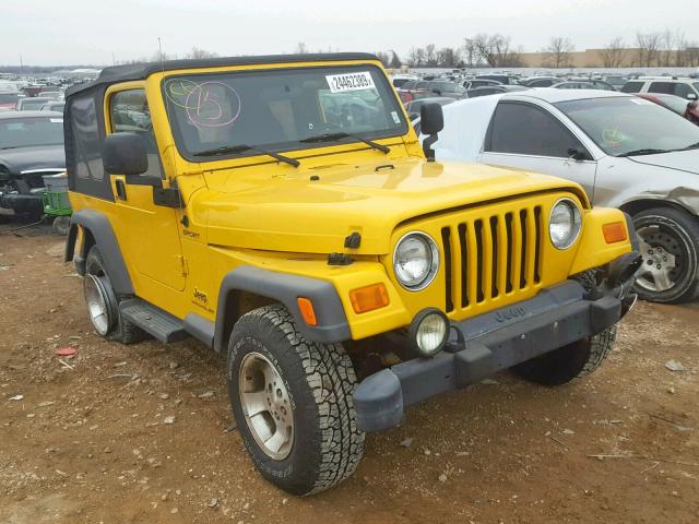 1J4FA49S23P373324 - 2003 JEEP WRANGLER / YELLOW photo 1