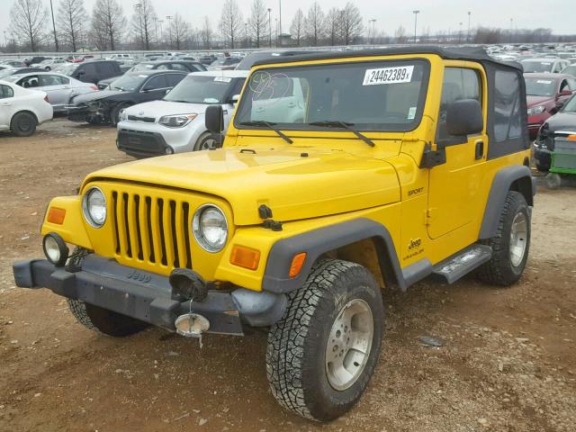 1J4FA49S23P373324 - 2003 JEEP WRANGLER / YELLOW photo 2