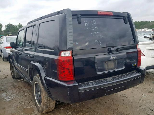 1J8HH48P57C553717 - 2007 JEEP COMMANDER BLACK photo 3