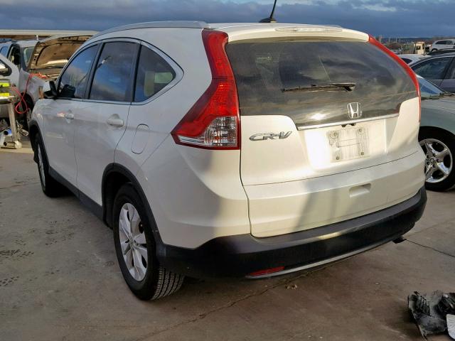 5J6RM3H7XEL022957 - 2014 HONDA CR-V EXL WHITE photo 3