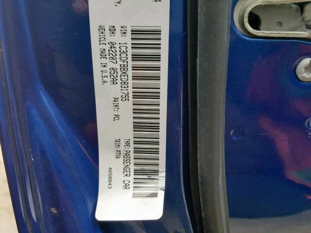 1C3CDFBBXED831755 - 2014 DODGE DART SXT BLUE photo 10