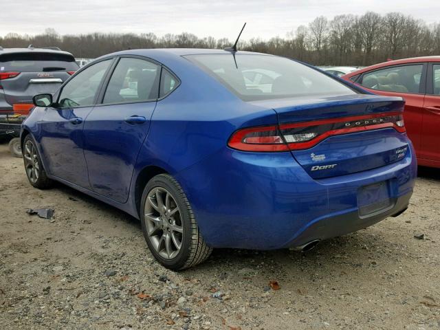 1C3CDFBBXED831755 - 2014 DODGE DART SXT BLUE photo 3