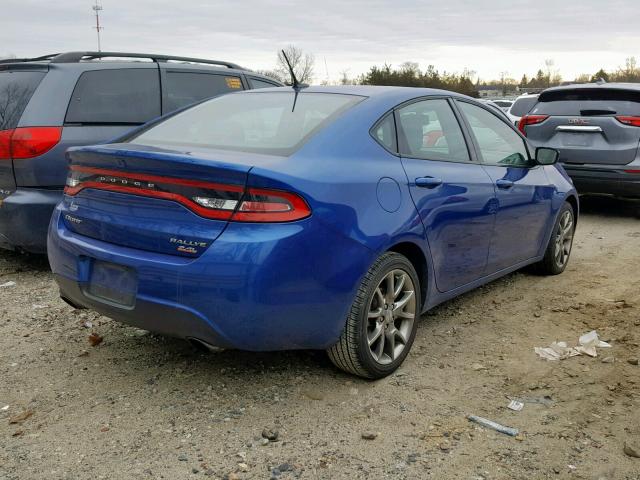 1C3CDFBBXED831755 - 2014 DODGE DART SXT BLUE photo 4