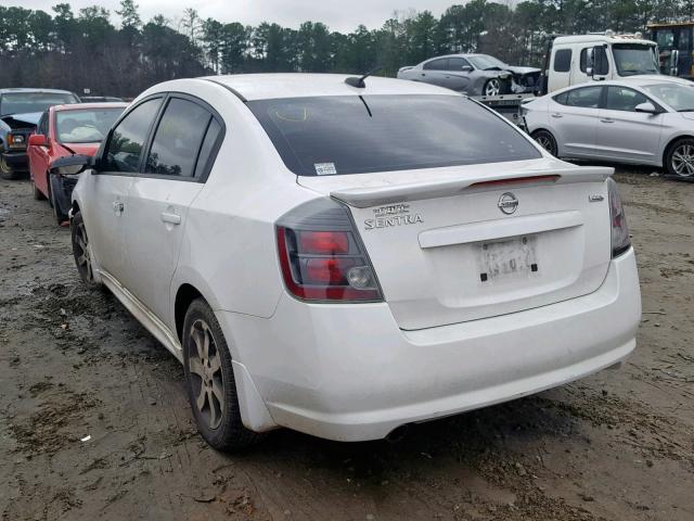 3N1AB6APXBL730679 - 2011 NISSAN SENTRA 2.0 WHITE photo 3