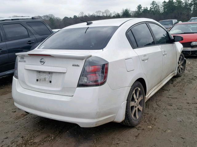 3N1AB6APXBL730679 - 2011 NISSAN SENTRA 2.0 WHITE photo 4