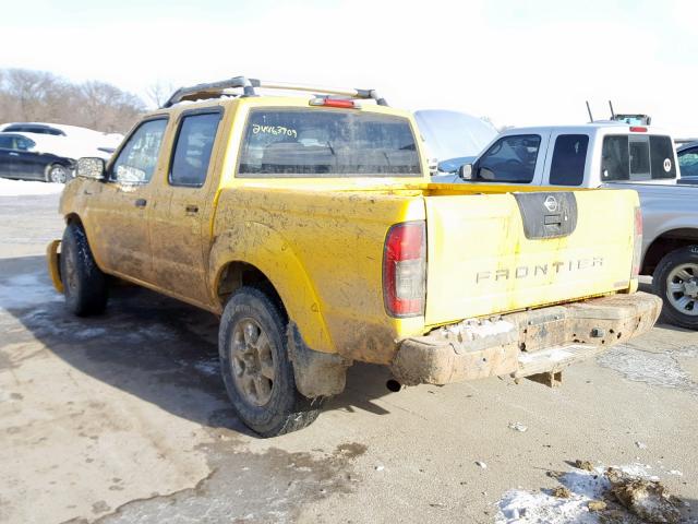 1N6MD27Y14C416492 - 2004 NISSAN FRONTIER C YELLOW photo 3