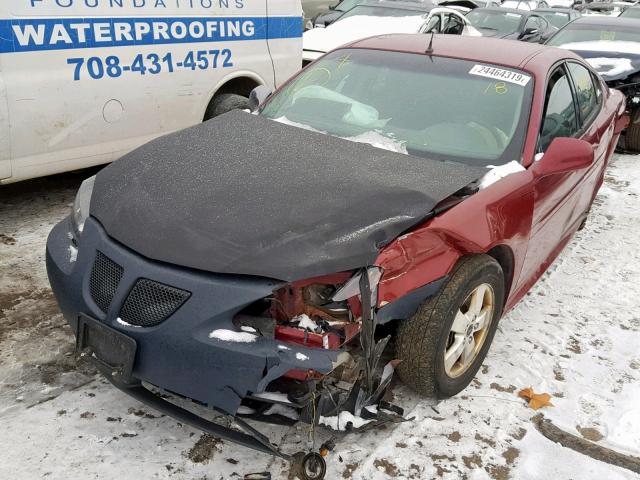 2G2WP522951273486 - 2005 PONTIAC GRAND PRIX MAROON photo 2