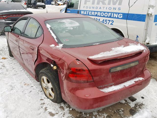 2G2WP522951273486 - 2005 PONTIAC GRAND PRIX MAROON photo 3