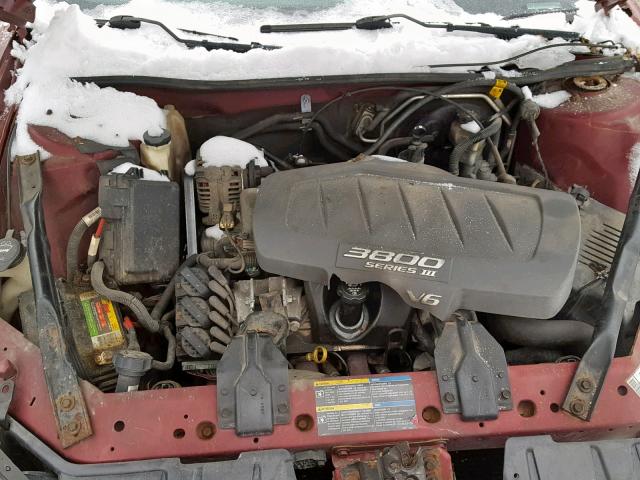 2G2WP522951273486 - 2005 PONTIAC GRAND PRIX MAROON photo 7