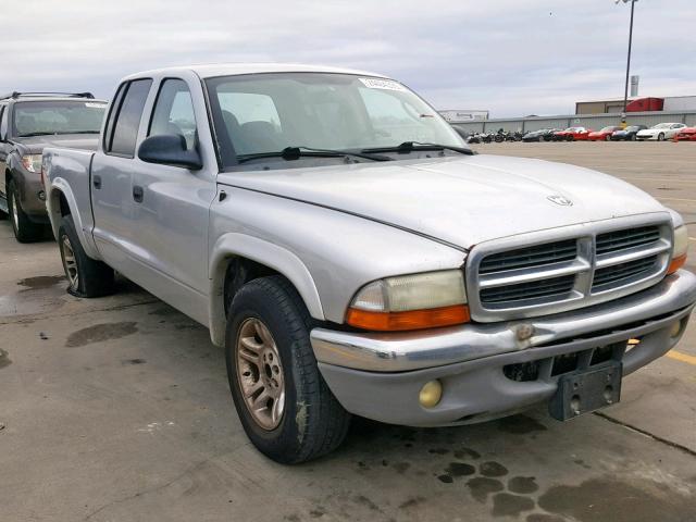 1D7HL48N34S508688 - 2004 DODGE DAKOTA QUA SILVER photo 1