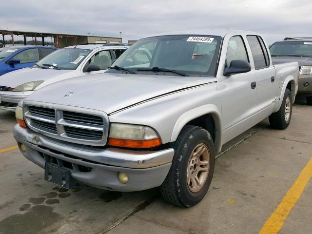 1D7HL48N34S508688 - 2004 DODGE DAKOTA QUA SILVER photo 2