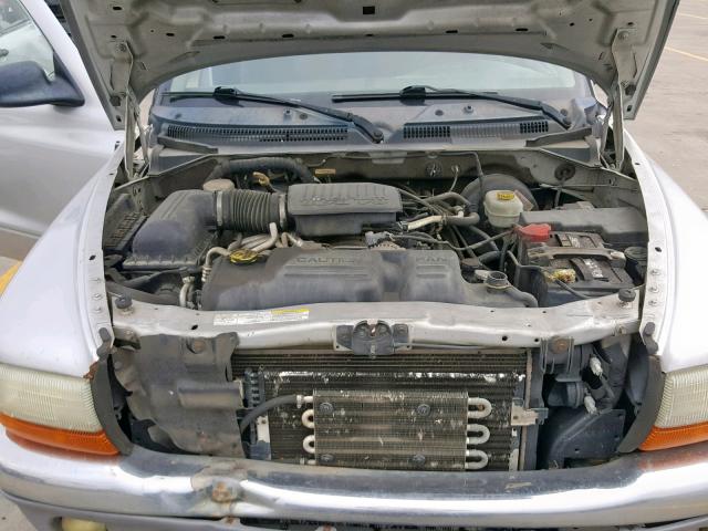 1D7HL48N34S508688 - 2004 DODGE DAKOTA QUA SILVER photo 7