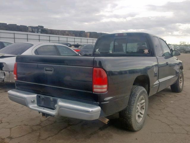 1B7GL22N71S193537 - 2001 DODGE DAKOTA BLACK photo 4