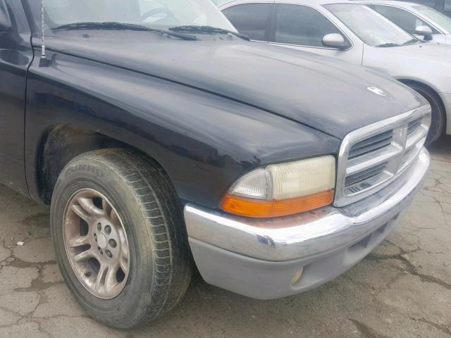 1B7GL22N71S193537 - 2001 DODGE DAKOTA BLACK photo 9