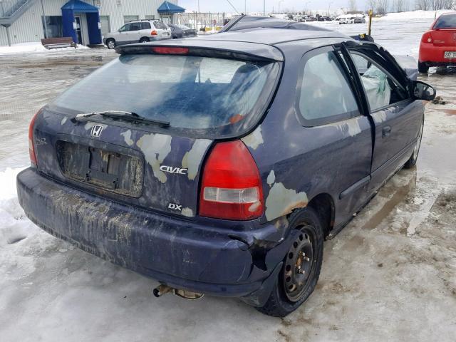 2HGEJ6432XH001071 - 1999 HONDA CIVIC DX BLUE photo 4