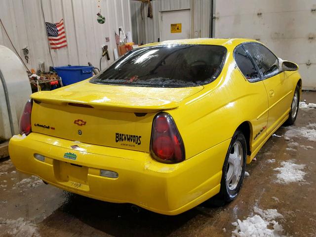 2G1WX15K529372831 - 2002 CHEVROLET MONTE CARL YELLOW photo 4