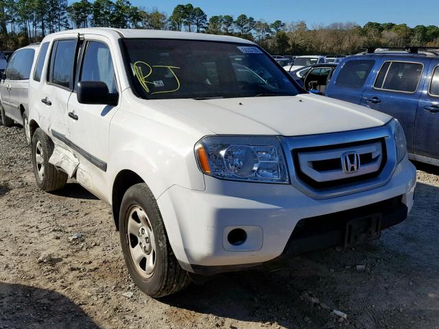 5FNYF3H2XBB024190 - 2011 HONDA PILOT LX WHITE photo 1