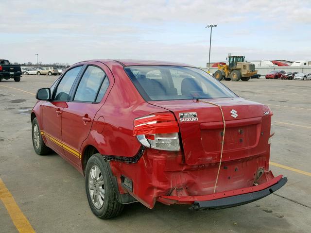 JS2YC5A31C6304252 - 2012 SUZUKI SX4 LE RED photo 3