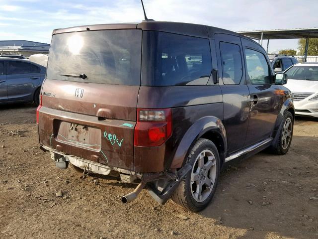 5J6YH189X8L007224 - 2008 HONDA ELEMENT SC PURPLE photo 4