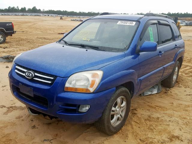 KNDJF723777335292 - 2007 KIA SPORTAGE E BLUE photo 2