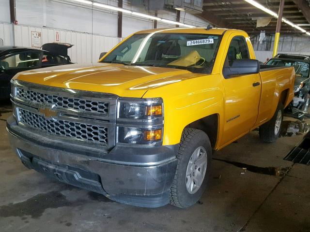 1GCNCREC0EZ302282 - 2014 CHEVROLET SILVERADO YELLOW photo 2