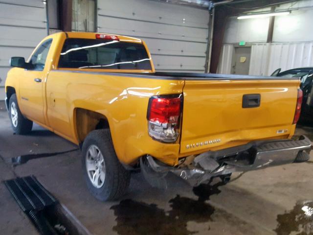 1GCNCREC0EZ302282 - 2014 CHEVROLET SILVERADO YELLOW photo 3