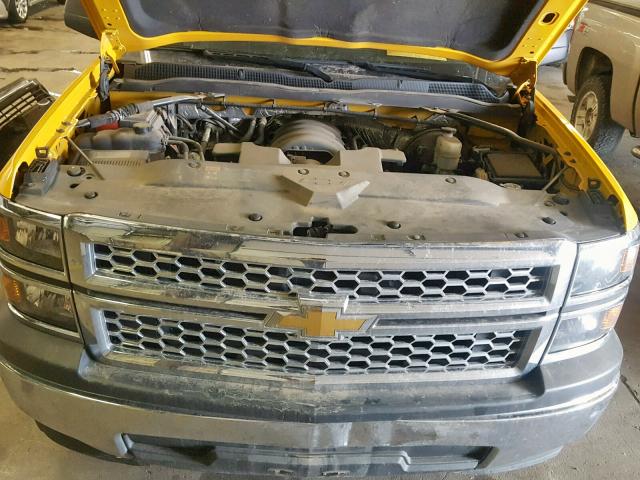 1GCNCREC0EZ302282 - 2014 CHEVROLET SILVERADO YELLOW photo 7