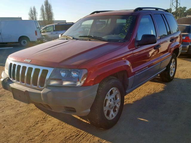 1J4GX48S82C310299 - 2002 JEEP GRAND CHER RED photo 2