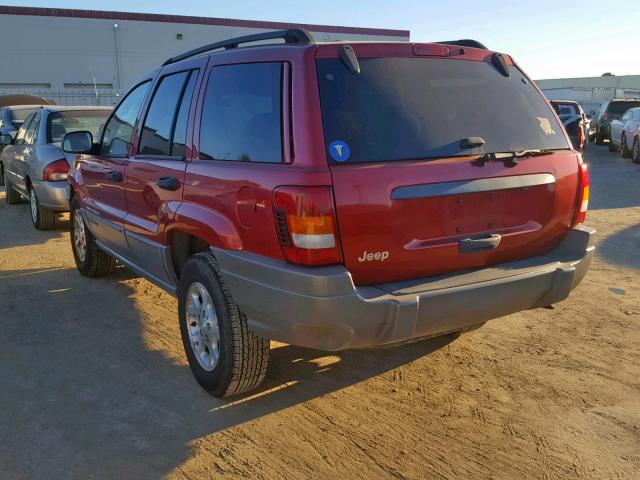 1J4GX48S82C310299 - 2002 JEEP GRAND CHER RED photo 3