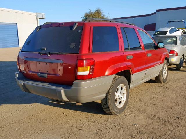 1J4GX48S82C310299 - 2002 JEEP GRAND CHER RED photo 4