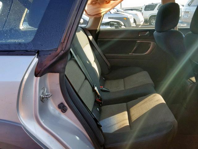 4S4BP61C277337055 - 2007 SUBARU LEGACY OUT SILVER photo 6