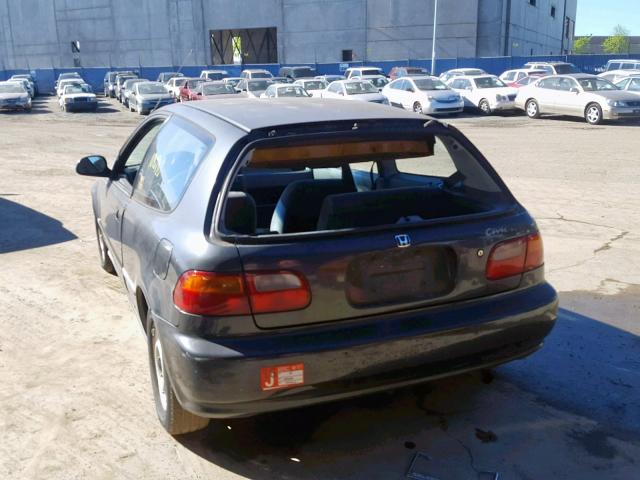 2HGEH2464SH511266 - 1995 HONDA CIVIC DX BLACK photo 3