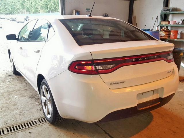 1C3CDFBB0FD330424 - 2015 DODGE DART SXT WHITE photo 3