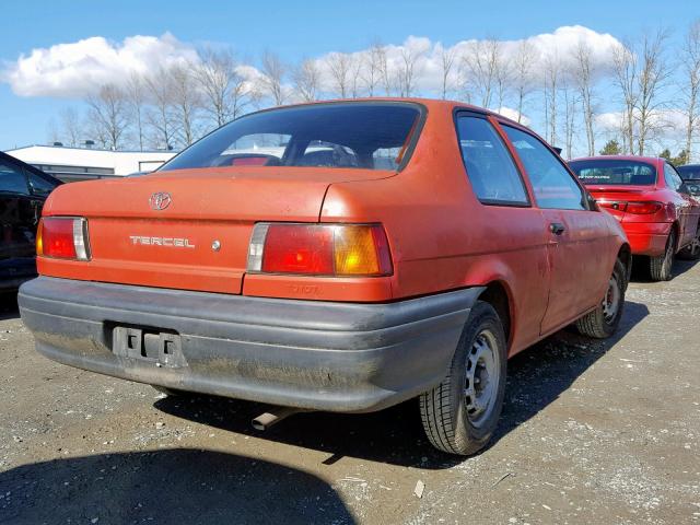 JT2EL46S7R0467516 - 1994 TOYOTA TERCEL STD RED photo 4