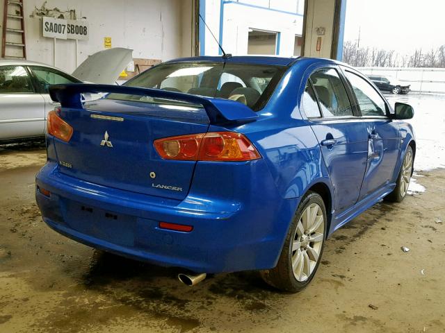 JA3AU86W79U034007 - 2009 MITSUBISHI LANCER GTS BLUE photo 4