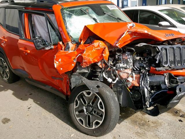 ZACCJBCT5GPD11990 - 2016 JEEP RENEGADE T ORANGE photo 9