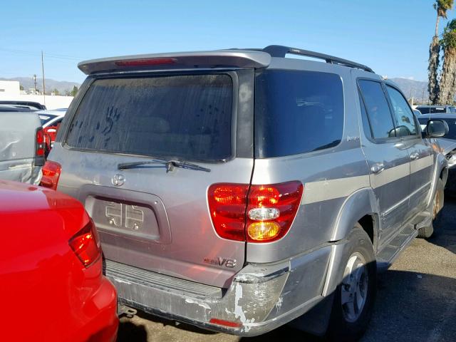 5TDZT38AX2S069209 - 2002 TOYOTA SEQUOIA LI GRAY photo 4