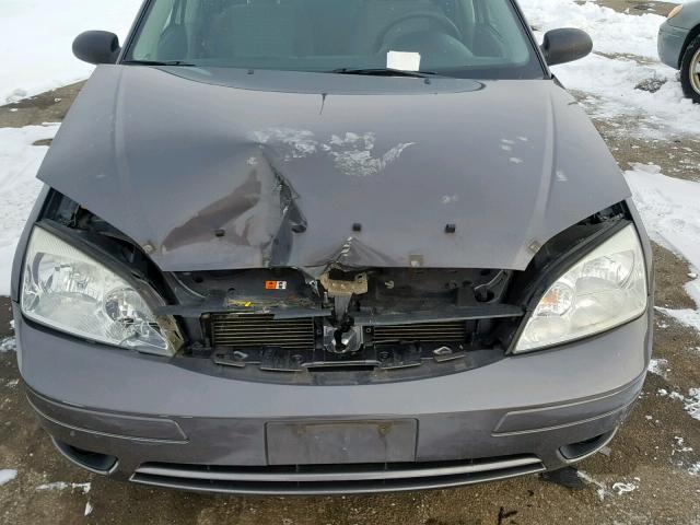 1FAHP34N87W285825 - 2007 FORD FOCUS ZX4 GRAY photo 9