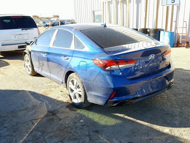 5NPE34AF8JH648584 - 2018 HYUNDAI SONATA SPO BLUE photo 3