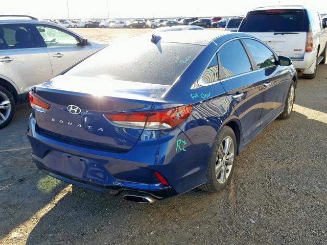 5NPE34AF8JH648584 - 2018 HYUNDAI SONATA SPO BLUE photo 4