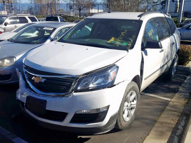 1GNKRFED1HJ205711 - 2017 CHEVROLET TRAVERSE L WHITE photo 2