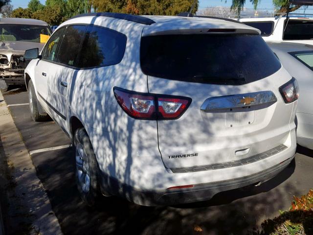 1GNKRFED1HJ205711 - 2017 CHEVROLET TRAVERSE L WHITE photo 3