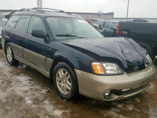 4S3BH665527640044 - 2002 SUBARU LEGACY OUT BLUE photo 1