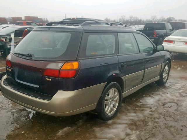 4S3BH665527640044 - 2002 SUBARU LEGACY OUT BLUE photo 4