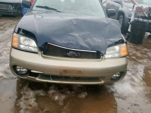 4S3BH665527640044 - 2002 SUBARU LEGACY OUT BLUE photo 9